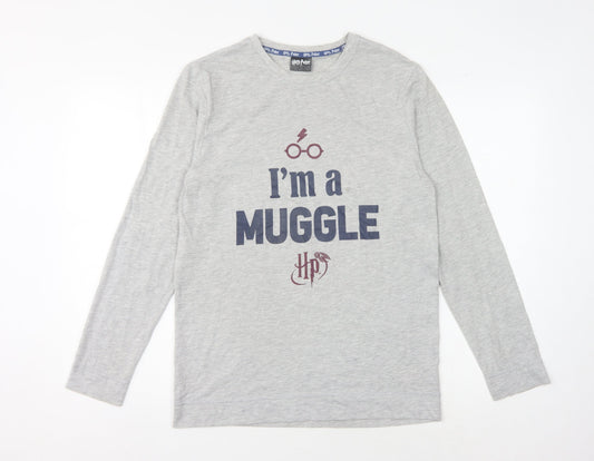 Mens UK Size M Harry Potter Grey  T-Shirt