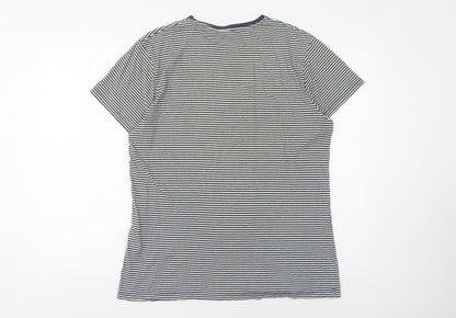 The Simpsons Men's Large Striped Cartoon T-Shirt