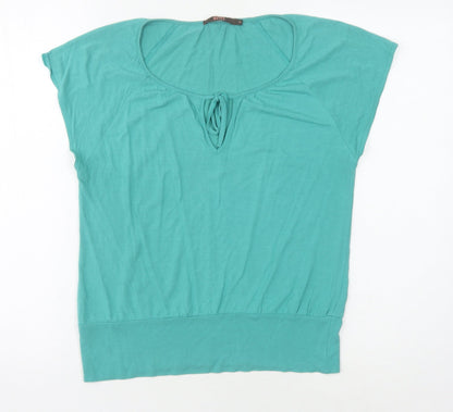 Womens UK Size M Reiss Green Basic T-Shirt