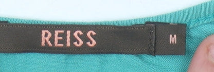 Womens UK Size M Reiss Green Basic T-Shirt
