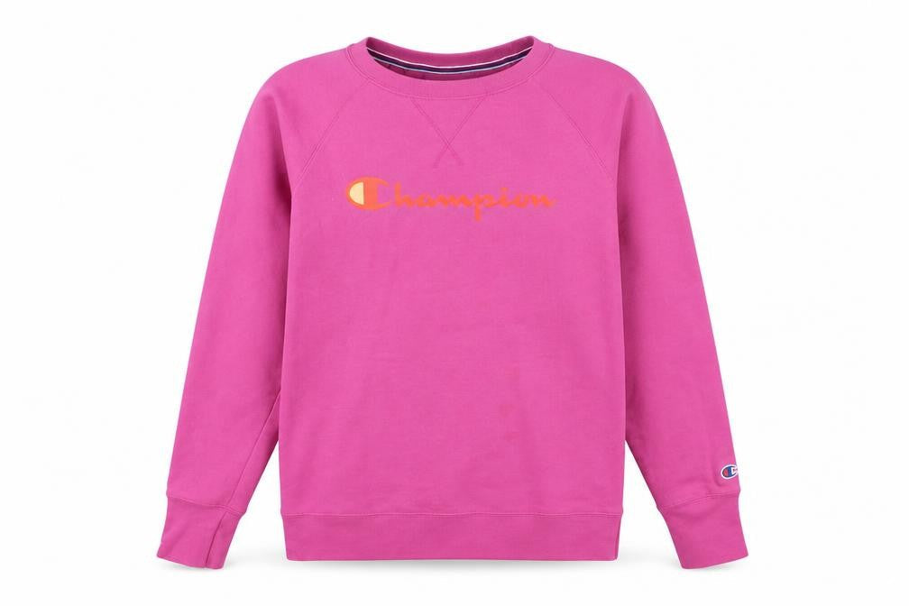 Womens UK Size M Champion Pink Pullover Sweatshirt