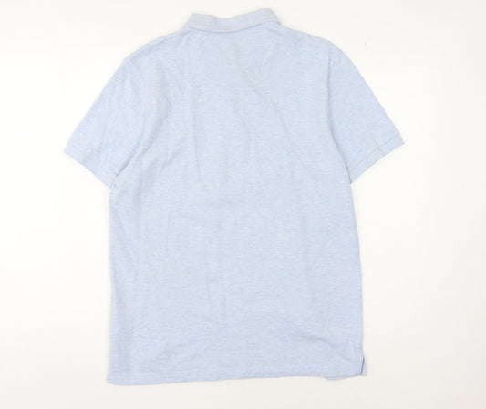 Farah Men's Blue Polo Shirt Medium Short Sleeve