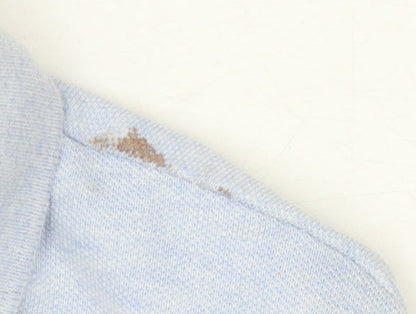 Farah Men's Blue Polo Shirt Medium Short Sleeve