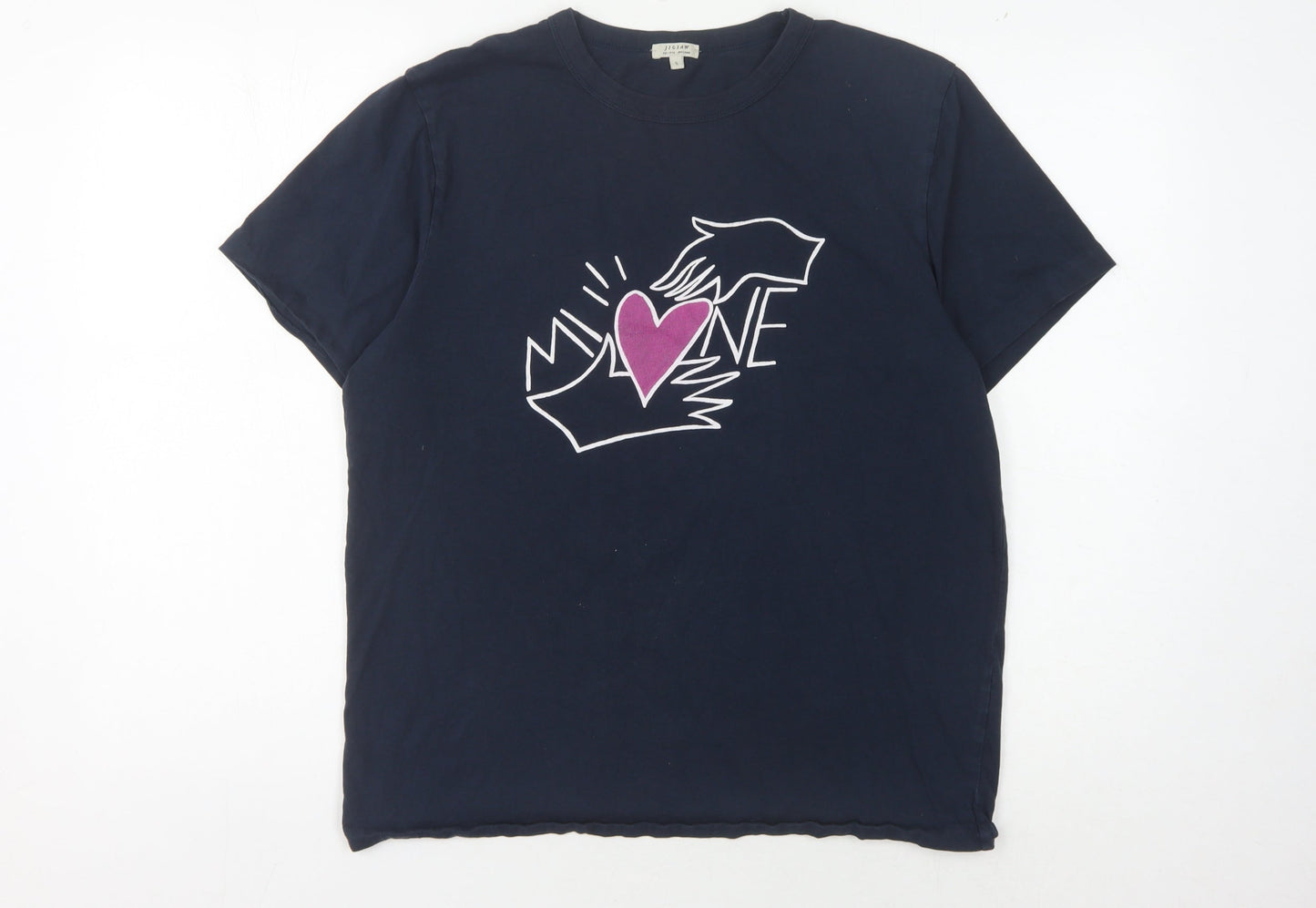 Unisex Adults UK Size S Jigsaw Blue Basic T-Shirt