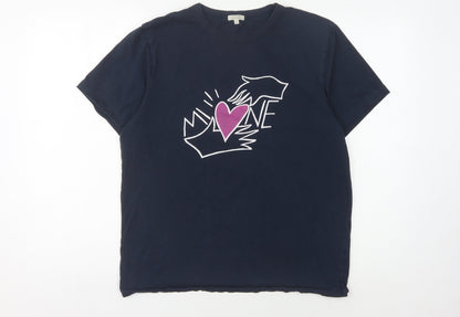 Unisex Adults UK Size S Jigsaw Blue Basic T-Shirt