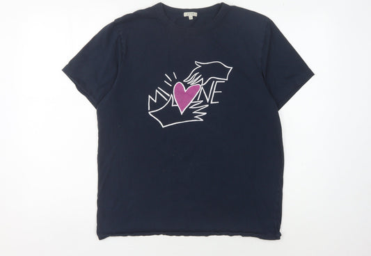 Unisex Adults UK Size S Jigsaw Blue Basic T-Shirt