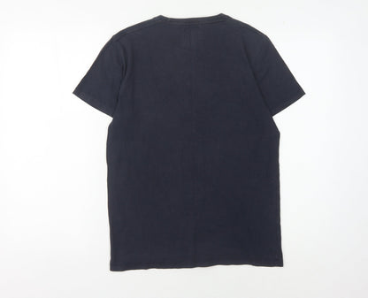 Abercrombie & Fitch Men's Blue XS T-Shirt with Logo