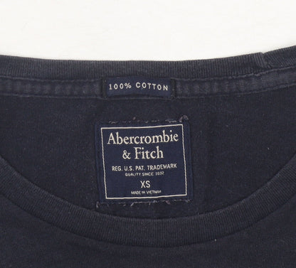Abercrombie & Fitch Men's Blue XS T-Shirt with Logo