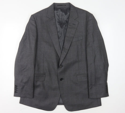 Mens UK Size 44 Jaeger Regular Grey Suit Jacket
