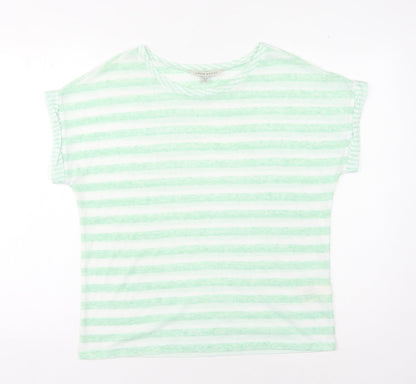 Womens UK Size 10 Laura Ashley Green Basic T-Shirt