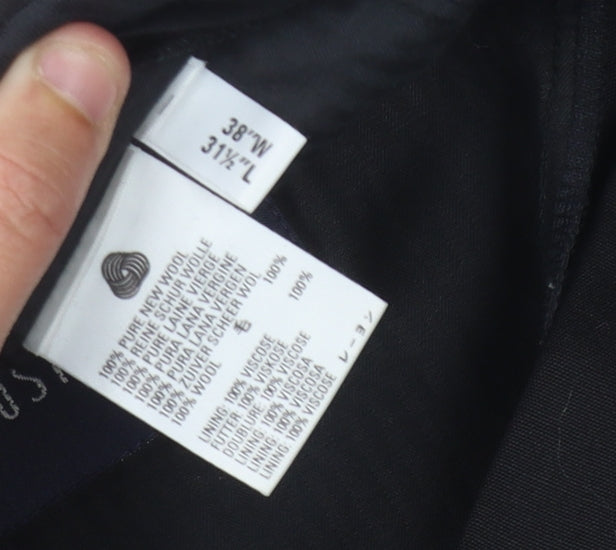 Austin Reed Men's Black Wool Dress Pants 38W 31L