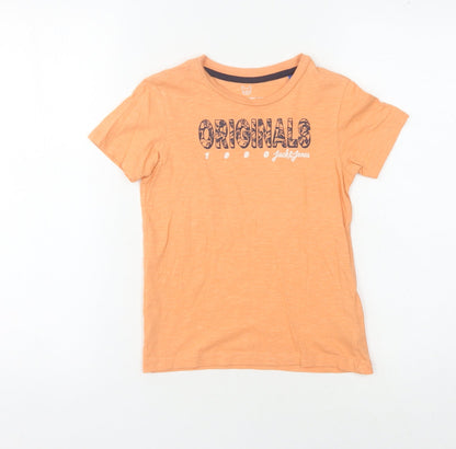 Jack & Jones Boys Orange T-Shirt, Short Sleeve, Size 8Y
