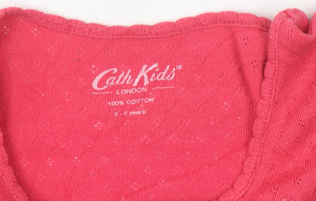 Cath Kidston Girls Pink T-Shirt 5-6 Years