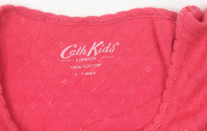 Cath Kidston Girls Pink T-Shirt 5-6 Years