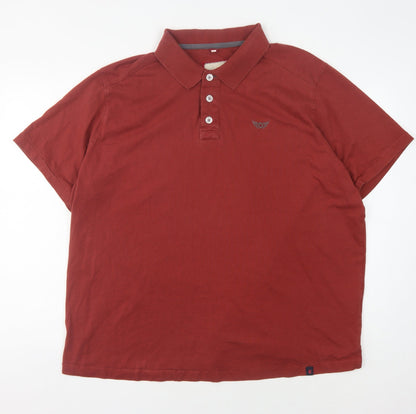 Joe Browns Men's Red 2XL Polo Shirt, Short Sleeve