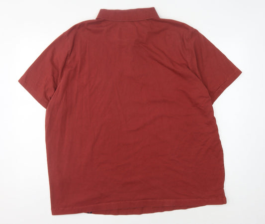 Joe Browns Men's Red 2XL Polo Shirt, Short Sleeve
