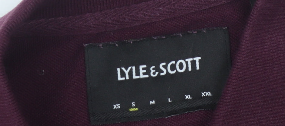 Lyle & Scott Men's Purple Long Sleeve Polo Shirt S