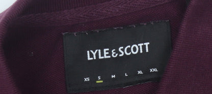 Lyle & Scott Men's Purple Long Sleeve Polo Shirt S