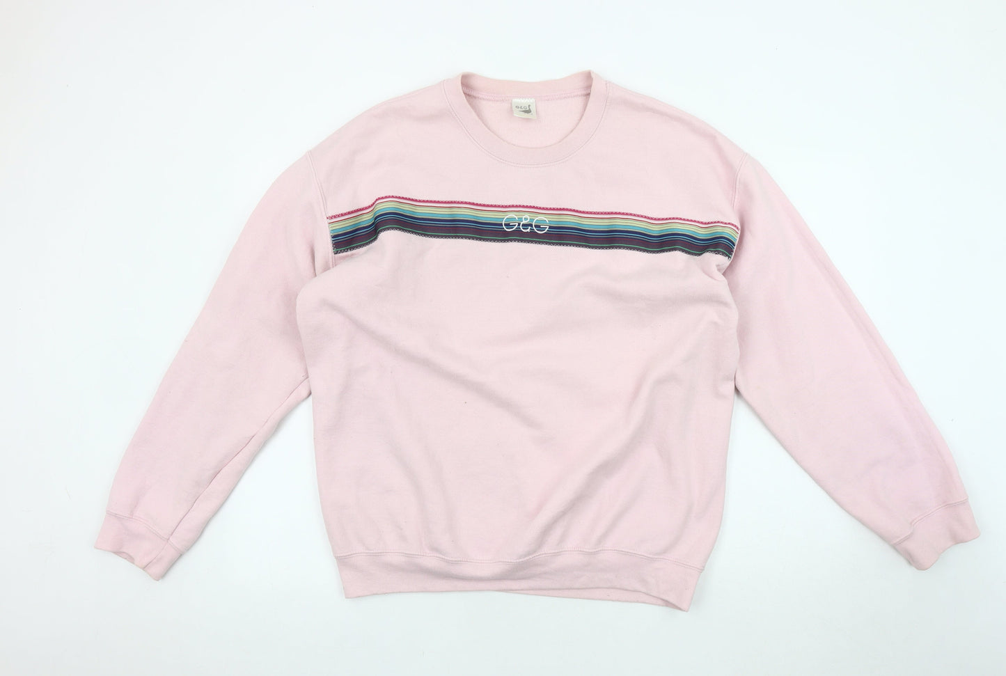 Unisex Adults UK Size L G&G Pink Pullover Sweatshirt