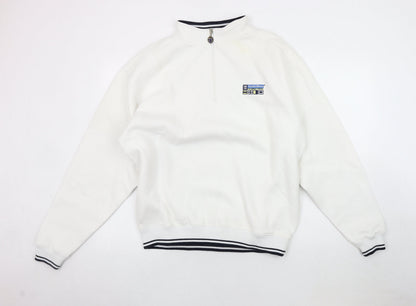 Royal Caribbean Men's White S/M 1/4 Zip Sweatshirt