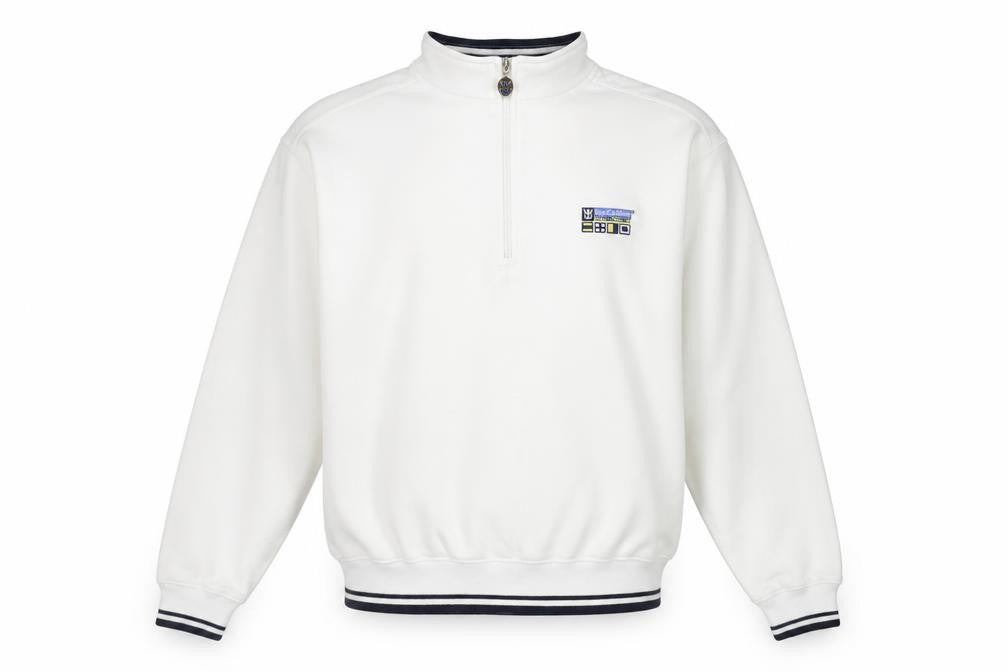 Royal Caribbean Men's White S/M 1/4 Zip Sweatshirt