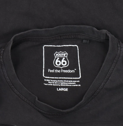 Route 66 Men's Black Graphic T-Shirt, Large