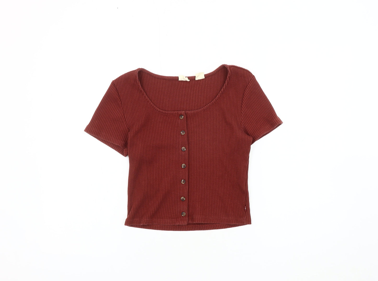 Womens UK Size S Levi's Red Cropped T-Shirt