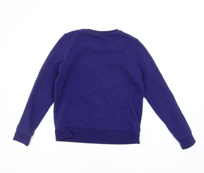 Mini Boden Girls Blue Butterfly Pullover Sweatshirt 11-12 Years