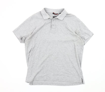 Pierre Cardin Men's Grey Cotton Polo Shirt L