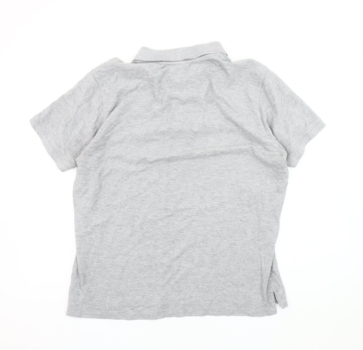 Pierre Cardin Men's Grey Cotton Polo Shirt L