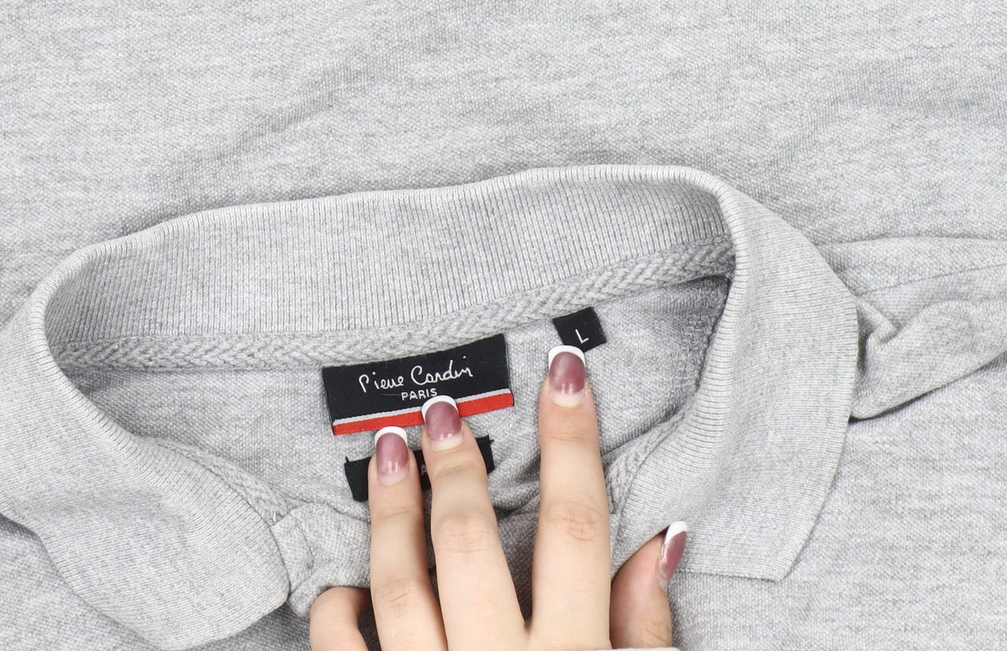 Pierre Cardin Men's Grey Cotton Polo Shirt L