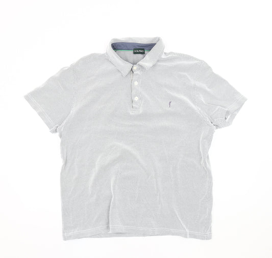 GOLFINO Unisex Black Geometric Polo Shirt XL