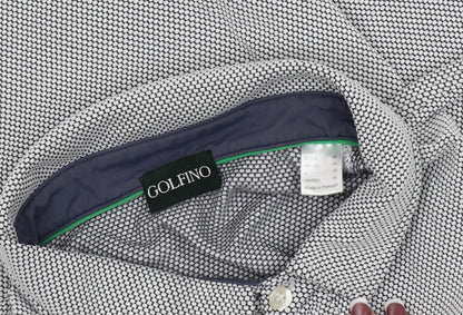 GOLFINO Unisex Black Geometric Polo Shirt XL