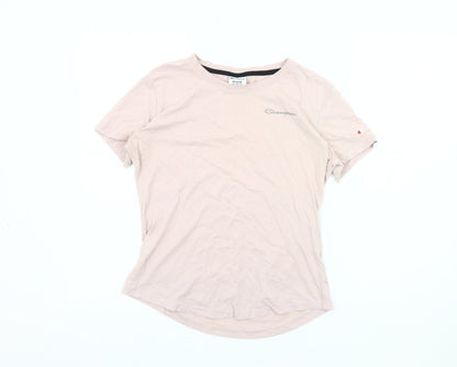 Womens UK Size M Champion Pink Basic T-Shirt