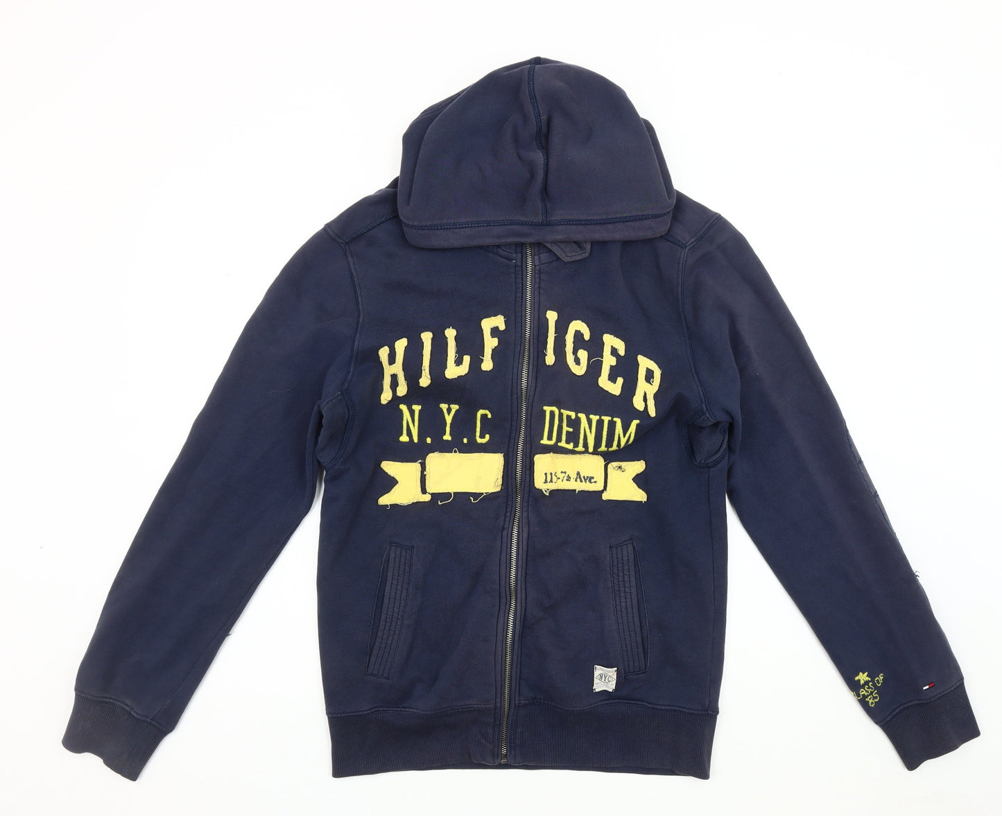 Mens UK Size S Hilfiger Blue Hooded