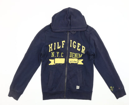 Mens UK Size S Hilfiger Blue Hooded