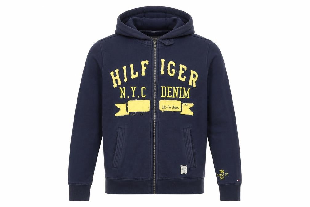 Mens UK Size S Hilfiger Blue Hooded