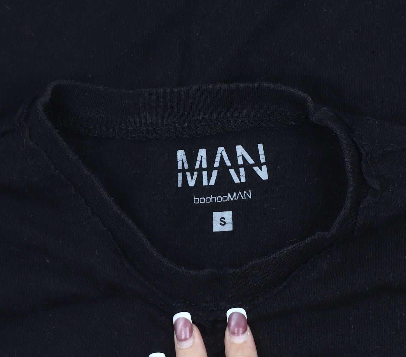 Mens UK Size S boohooMAN Black  T-Shirt