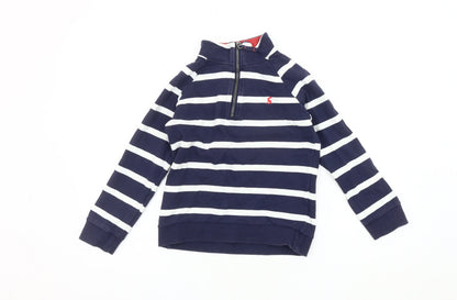Joules Boys Navy Stripe 1/4 Zip Sweater - Age 9