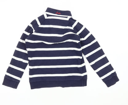 Joules Boys Navy Stripe 1/4 Zip Sweater - Age 9
