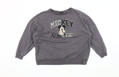 Womens UK Size 10 Disney Grey Pullover Sweatshirt