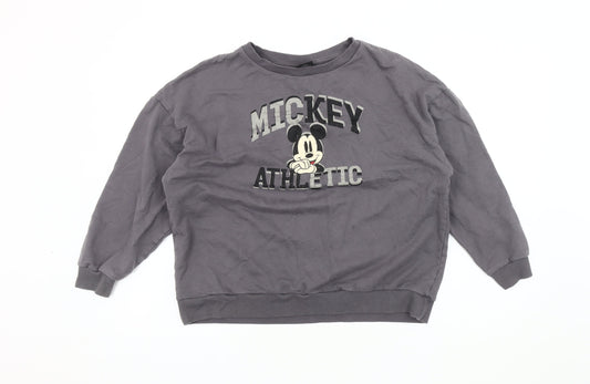 Womens UK Size 10 Disney Grey Pullover Sweatshirt