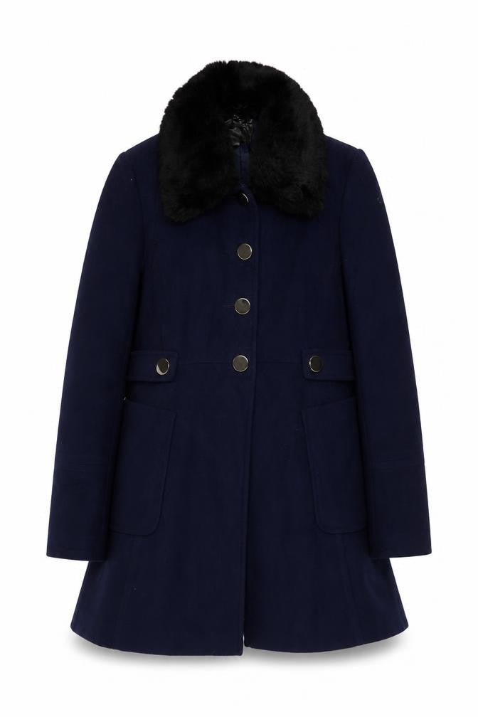 Womens UK Size 12 Dorothy Perkins Blue Overcoat