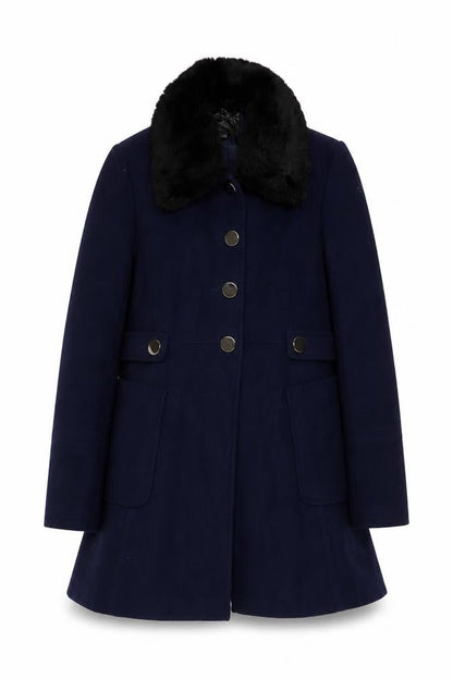 Womens UK Size 12 Dorothy Perkins Blue Overcoat