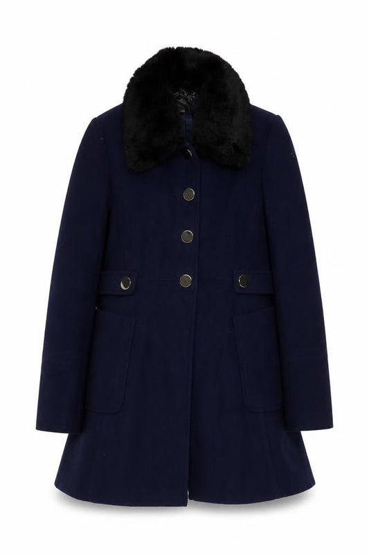 Womens UK Size 12 Dorothy Perkins Blue Overcoat