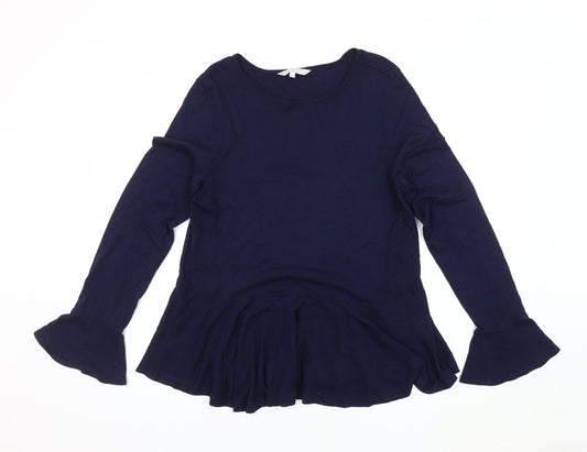 Womens UK Size 14 Red Herring Blue Basic Blouse