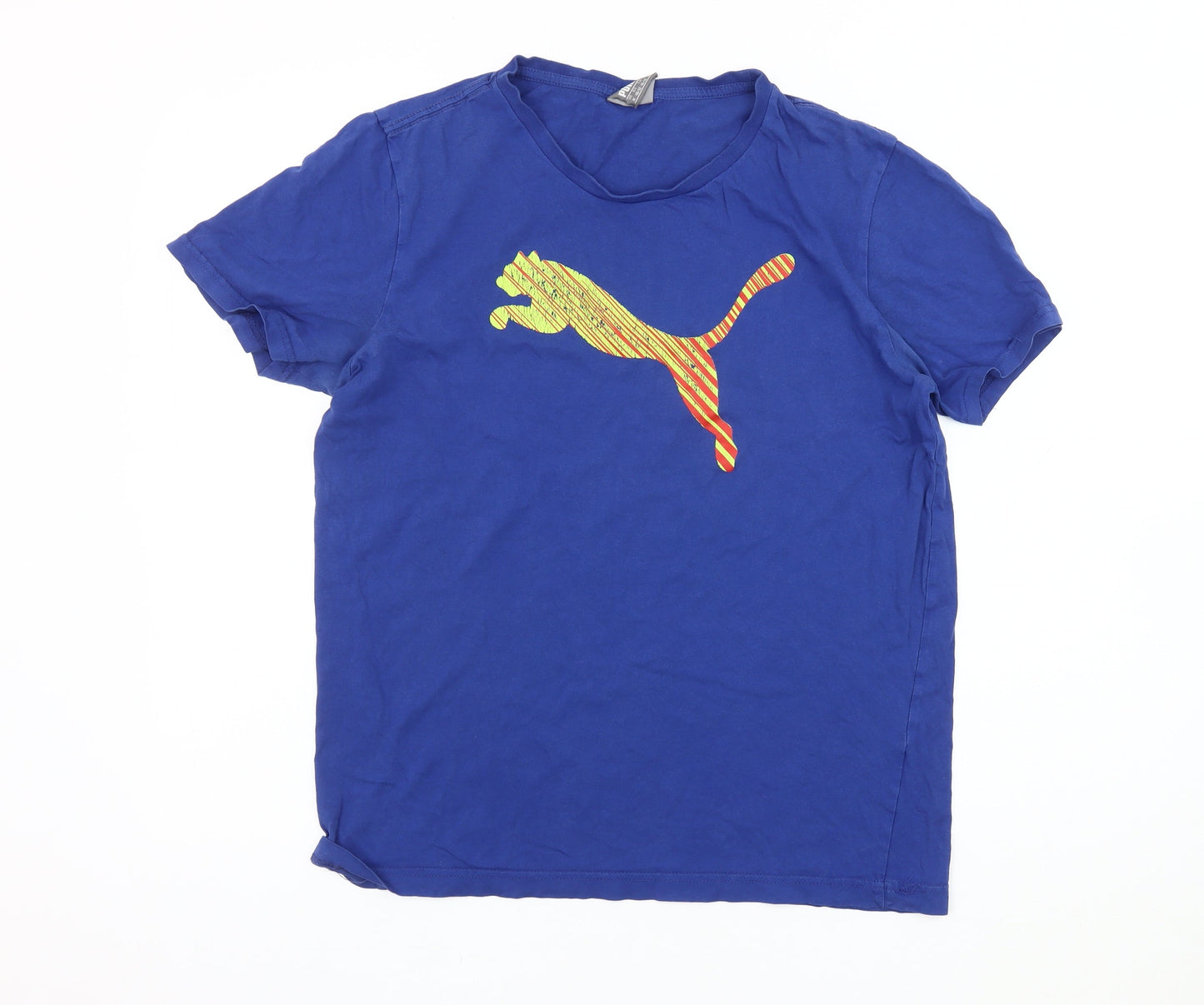 Puma Men's Blue Medium Graphic Print T-Shirt