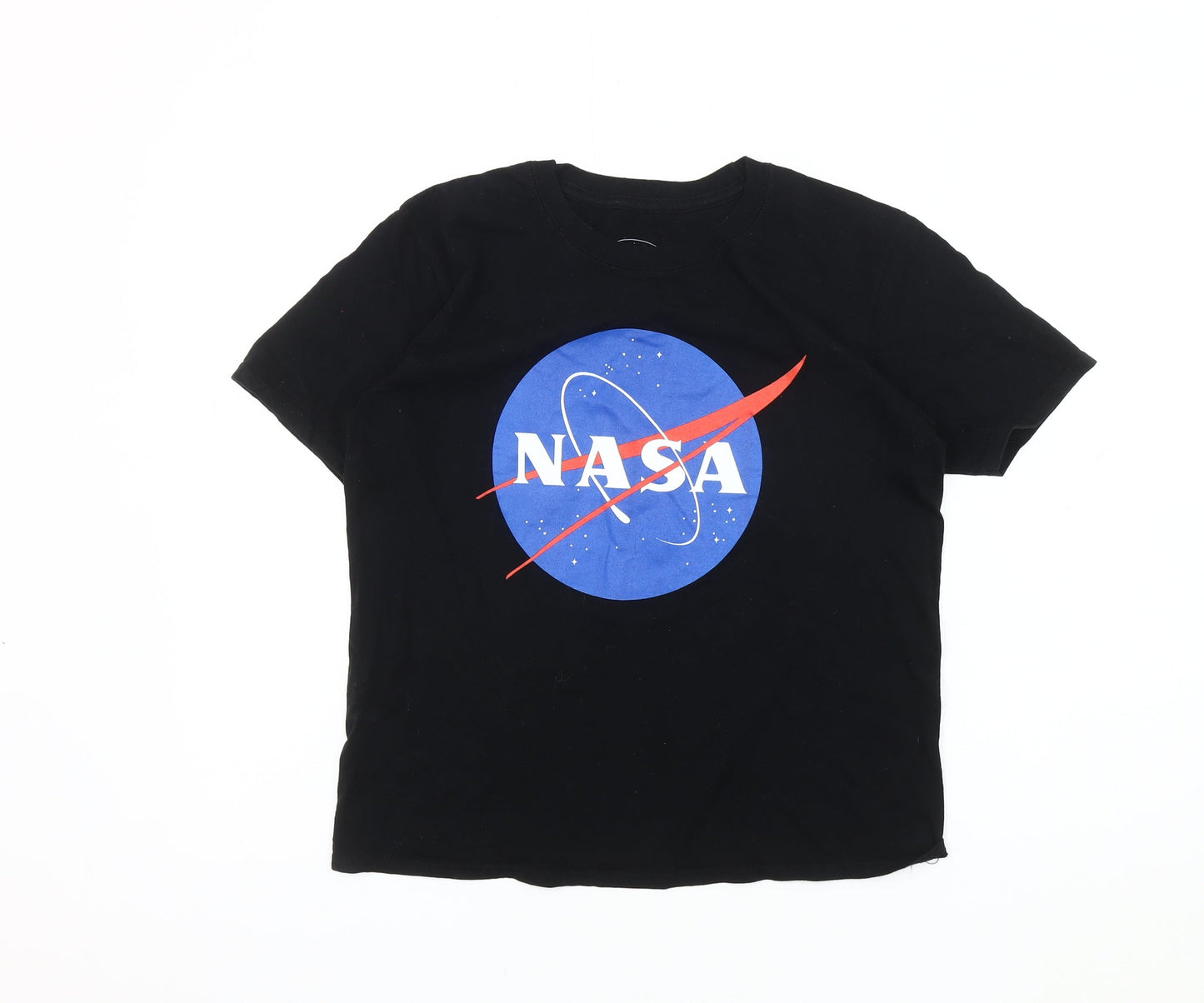 Unisex Adults UK Size S NASA Black Basic T-Shirt