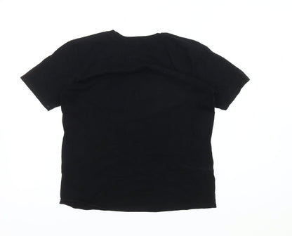 Unisex Adults UK Size S NASA Black Basic T-Shirt