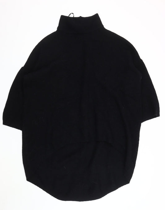 Apricot Women's Black High Neck Jumper M/L